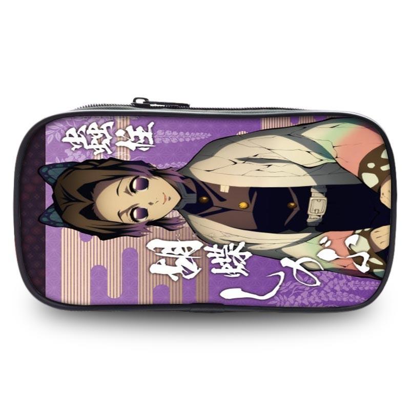 Large Capacity Demon Slayer Pen Bag Stylish Oxford Fabric Stationery Pouch