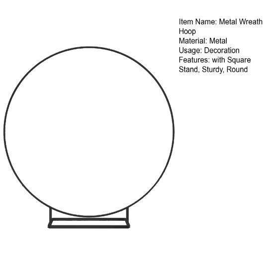Ornament Multi-use Excellent Sturdy Wreath Hoop Ring Party Table Centerpiece Metal Wreath Hoop
