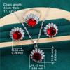 Light Luxury European and N Style Zircon Inlaid Jewelry Earrings Ring Necklace Jewelry Set