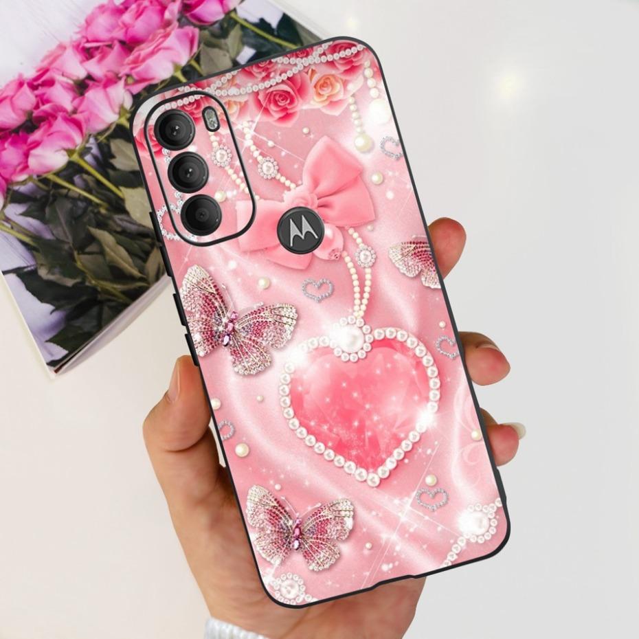 Lovely Printing Case For Motorola Moto G71 5G Soft TPU Black Silicone Back Cover For MOTO G71 G 71 5G XT2169-1 Phone Cases
