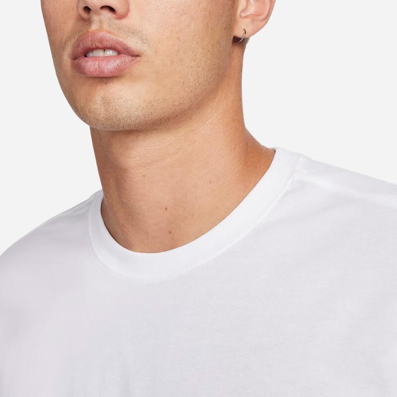 Nike Повседневная рубашка с длинным рукавом с принтом и круглым вырезом, мужские топы, белые FJ1120-100