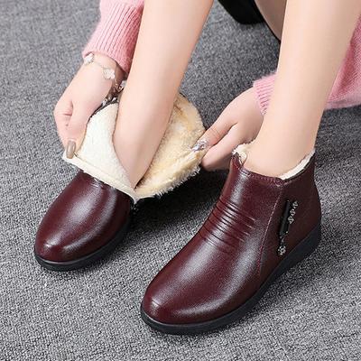 Осенне-зимние женские теплые короткие ботинки, нескользящие, водонепроницаемые, удобные, повседневные ботинки на плоской подошве
