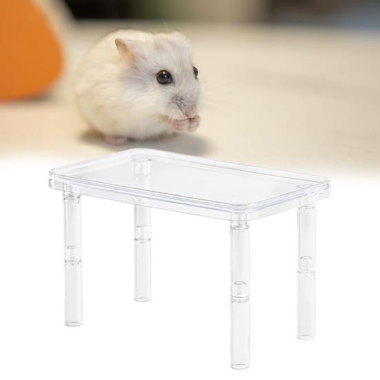 Hamster Platform Transparent Detachable Decorative Landscaping Clear Food Bowl Storage Burr-free Pet Stand Play Climbing Toy Pet Supplies