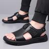 Fashion Men's Sandals Fashion Business Leather Sandals Non Slip Platform Sandals for Men 2025Summer Casual Beach Shoes Sandalias Hombre