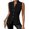Женский однотонный модный жилет на пуговицах для работы