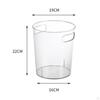Round Transparent Trash Can Wastebasket Garbage Container Bin Organizer Box Ice Bucket