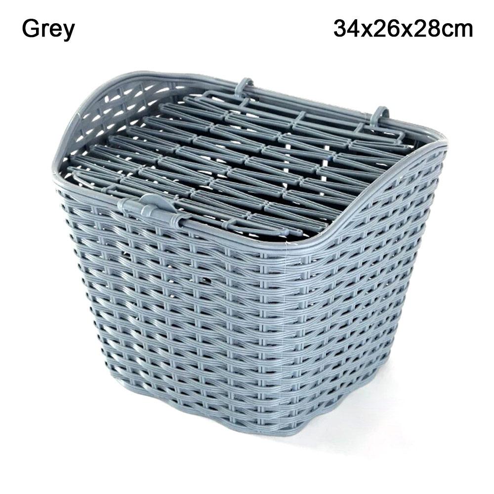 New Plastic Electric Bike Basket 3 Colors Waterproof D-shaped Baskets Rainproof 2 Styles Bicycle Wicker Cycling Accessories