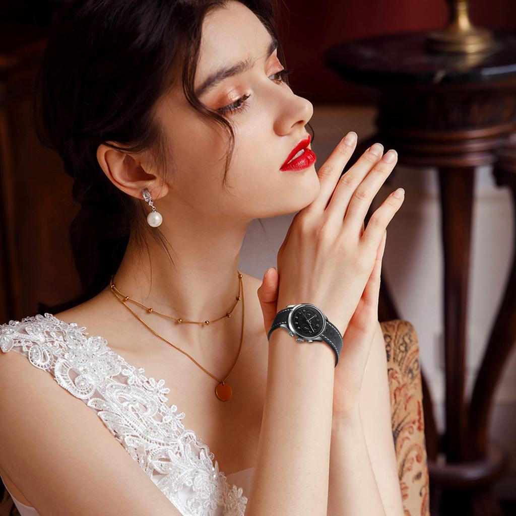 Ремешок для часов LuFiYa, 18 мм, 20 мм, 22 мм, ремешок из натуральной кожи, деловой стиль, регулируемый размер, застежка из нержавеющей стали, унисекс, сменный ремешок (20мм,