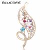 Hollow Colorful Crystal Rhinestone Brooches For Women Girls Imitation Pearls Party