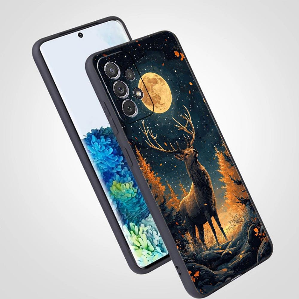 Deer Lichee Pattern Phone Case for Samsung Galaxy A55 A35 A17 A07 A15 A13 A25 A51 A71 A72 A73 A32 A52 A52S A41 5G Soft TPU Shell