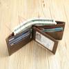 Genuine Leather Money Clip Handmade Genuine Soft Leather Multifunctional Anti-theft Brush Men's Cowhide Wallet