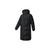 Logo Solid Color Long Zipper Warm Down Jacket Men Outerwear Black A11M242903F-BK