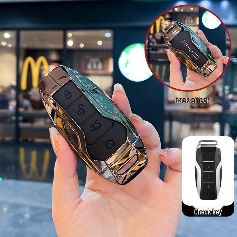 Совместимый чехол для ключей для автомобилей BYD Dolphin, Seagull, Yuan, Seal 05, Qin, E2, E3, E7, Han, Tang и Song.