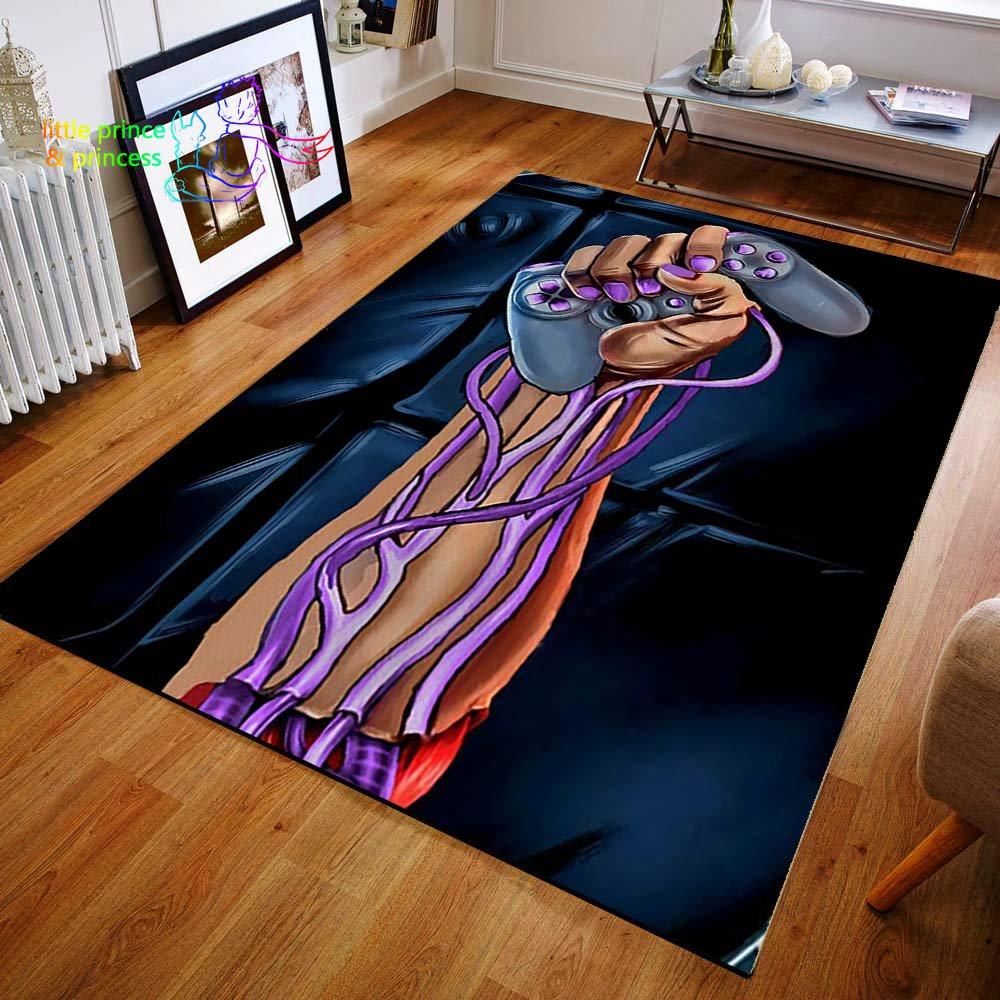 Геймерский контроллер, игровой ковер с 3D принтом для гостиной, коврики для кемпинга, противоскользящий коврик, коврик для йоги, подарок для мальчика