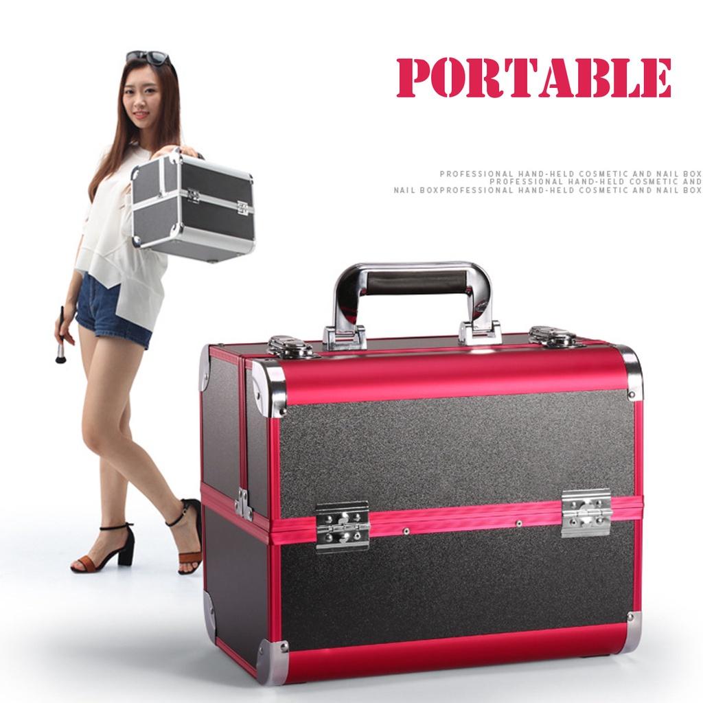 Professional Large Capacity Suitcases Portable Cosmetic Box for Cosmetics Women Travel Makeup Bags Box Manicure Cosmetology Case