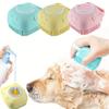 Pet Shampoo Brush, Silicone Massage Rubber Bath Comb with Liquid Shampoo Storage Device, Suitable for Dog Cat Beauty Tools