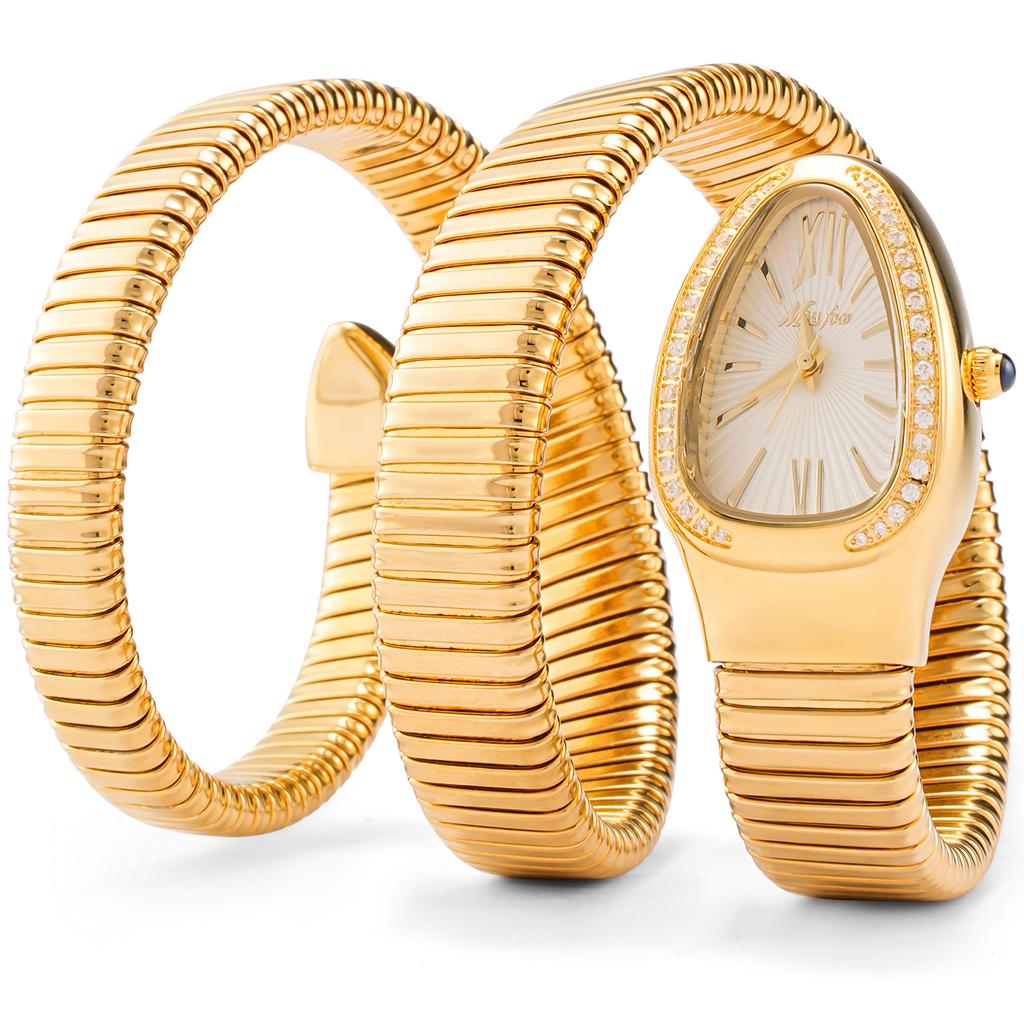 MISSFOX кварцевые часы популярные женские часысредние старинные маленькие модные элегантные высококачественные женские часы в форме змеи