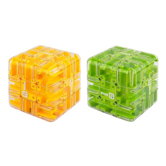 1/2 шт. 3D Головоломка Лабиринт Куб Головоломка 3x3 Лабиринт с перекатывающимся шариком Снятие стресса Тренировка логического мышления Ручной лабиринт с бусинами Обучающая игрушка