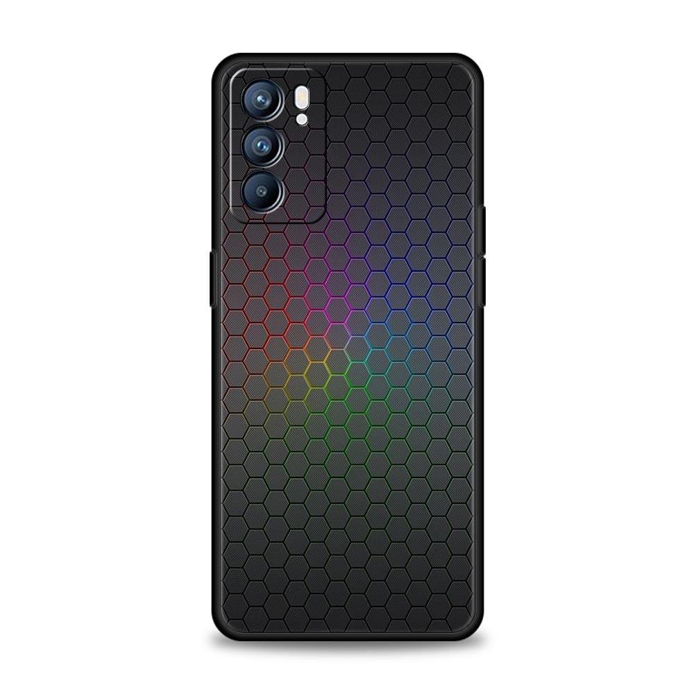 Чехол из углеродного волокна для Oppo Find X6 Pro X5 A54 A53 A52 A9 2020 A15 A95 A17 A16 A76 A74 A57 Reno7 Reno6 Pro Plus 5G Черная крышка