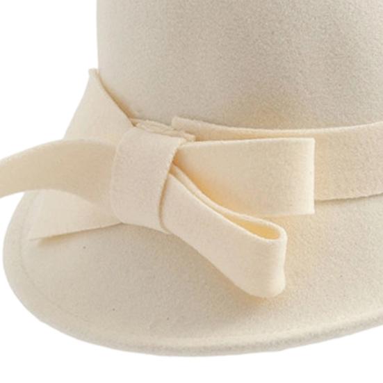 Женская шляпа-ведро из шерстяного фетра, винтажная шляпа-клош, федора, женская шляпа-котелок с бантом, зимняя, свадебная, для церкви, джазовая кепка