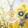 Ожерелье с подвеской в ​​форме подсолнуха золотого цвета для женщин, ювелирный подарок
