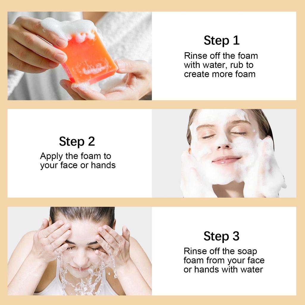 Kojic Acid Soap With Vitamin C and Vitamin E-Deep Cleansing and Nourishing the Skin, Prevents Dryness, and Maintains Softness,100g