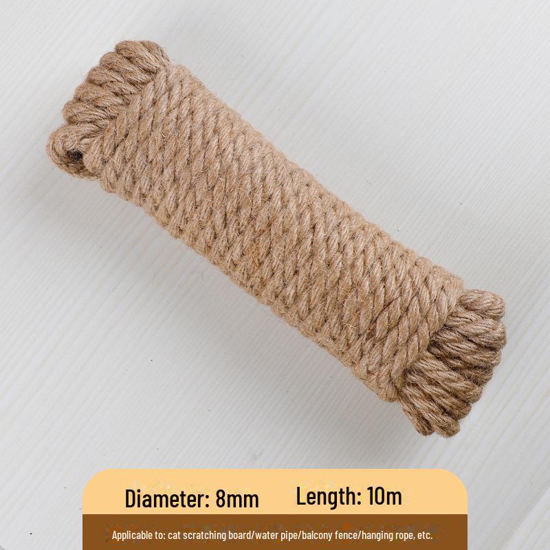 Durable Hemp Rope Cat Climbing Frame: Thick Braided Material for Claw Grinding and Wall Decoration