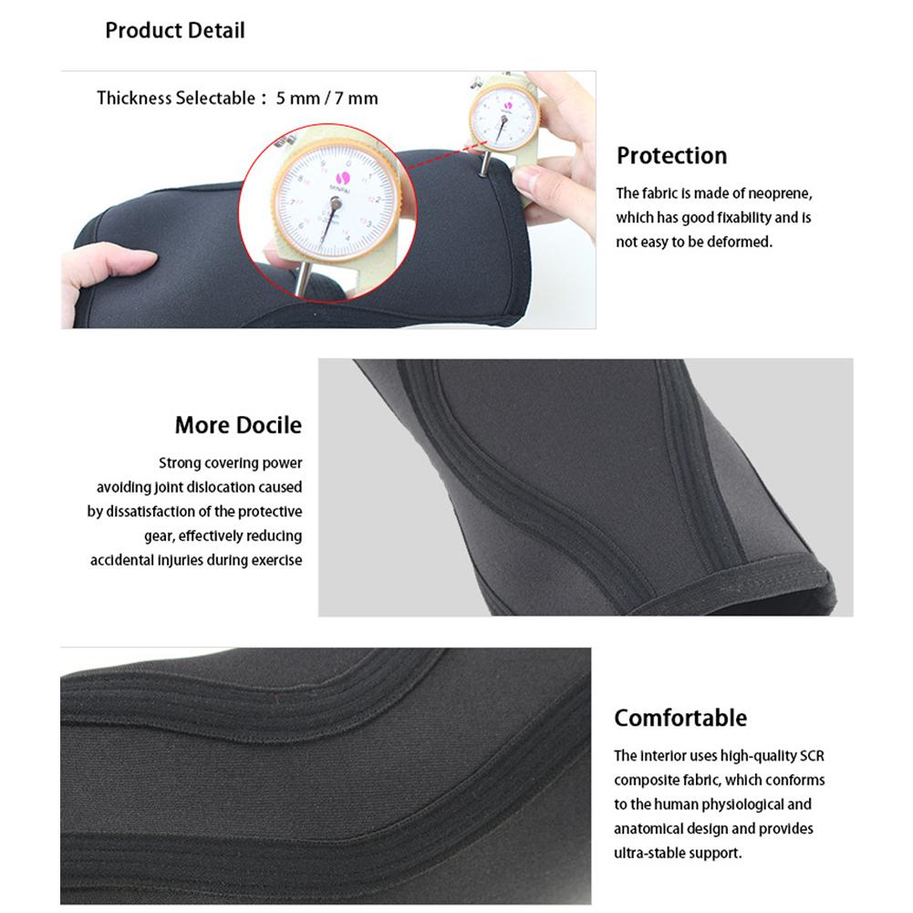 7mm Neoprene Thickened Knee Braces Protective Knee Compression Sleeve Knee Pads for Meniscus Tear Running Weightlifting Workout