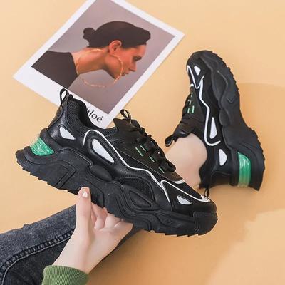 Женские кроссовки на толстой сетчатой подошве, модные вулканизированные туфли на платформе, повседневная спортивная обувь, кроссовки для бега по пересеченной местности