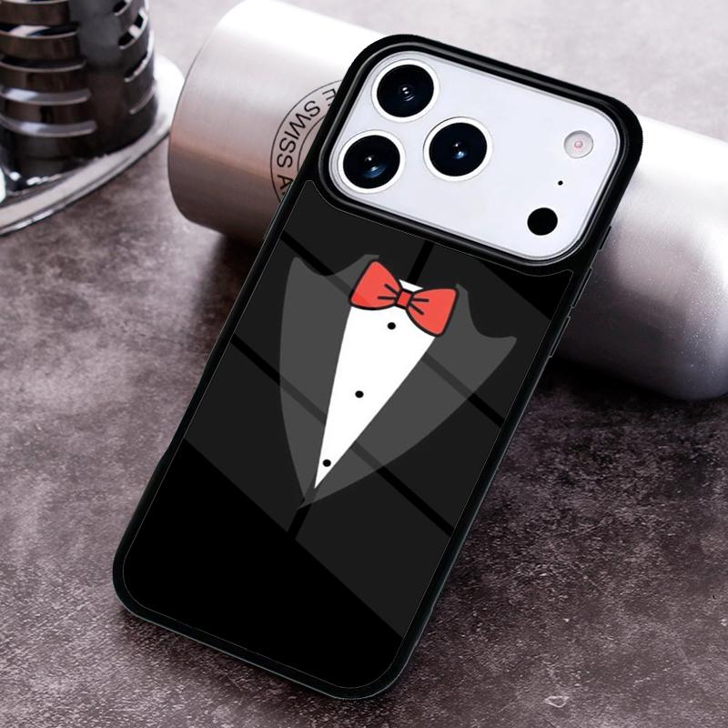 Man Suit Shirt Tie Phone Case for iPhone 17 16 15 Pro Max Air 14 13 12 11 Plus Shockproof Capa Cover