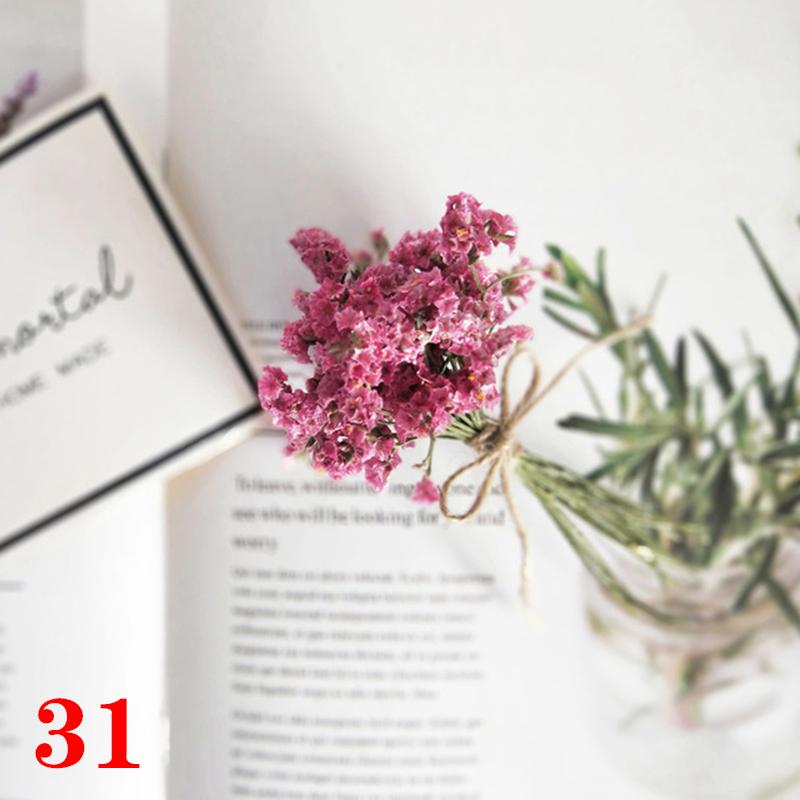 1 букет растений из гипсофилы, пампасной травы, мини-натурального букета из сушеных цветов, настоящая роза