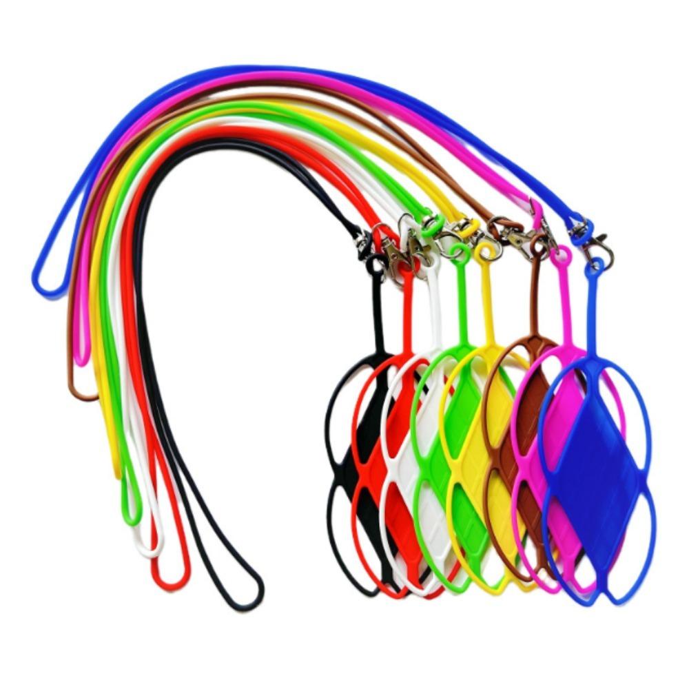 1 шт. Силиконовый чехол-ремешок для мобильных телефонов, Эластичный наружный шейный/наручный держатель для телефона