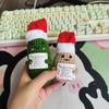 Handmade Crochet Positive Emotional Support Xmas Pickle Ornaments Handwoven Wool Knitted Positive Potato Dolls Home Room Decor