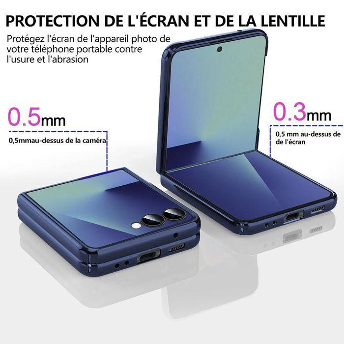 Чехол для Samsung Galaxy Z Flip 8, Жесткая Защита от Царапин и Ударов, Темно-синий