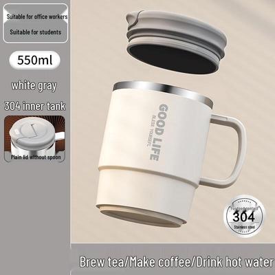 Термокружка-заварник для чая Shangqi с крышкой и ложкой, нержавеющая сталь 304