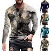 Erkaklar uchun futbolka Grafik Abstrak Bo'yin Kiyim Kiyim Tashqi kiyim Uzun qisma Print Moda Dizayneri Vintage