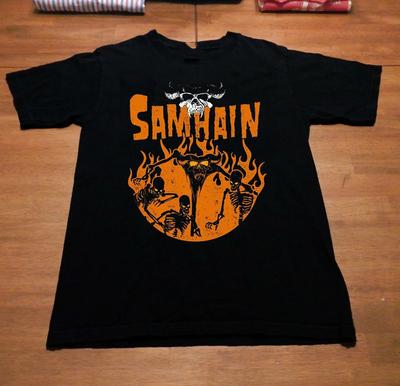 Samhain Danzig Band Огненная футболка Топы Футболка Полный размер S-4XL