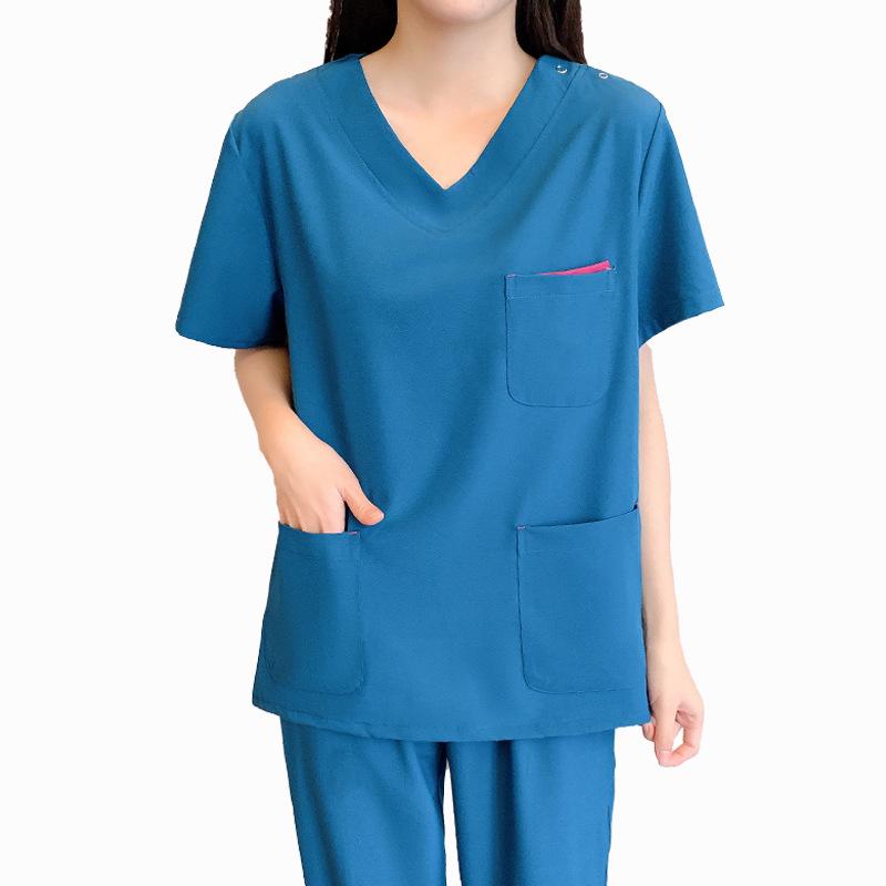 Высококачественный быстросохнущий унисекс костюм-скраб с множеством карманов - Удобная медицинская и стоматологическая рабочая одежда