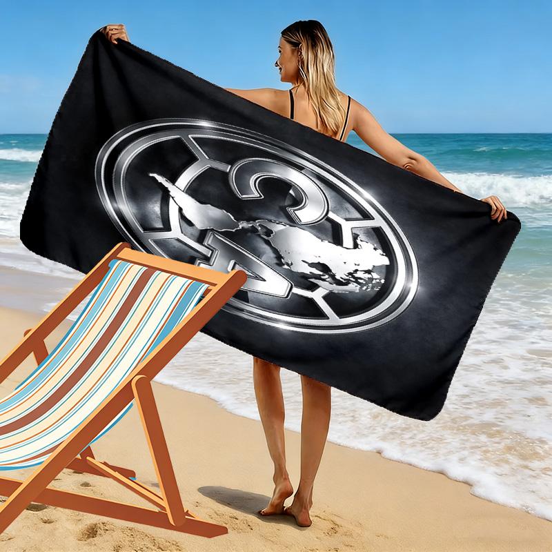 Пляжное полотенце с принтом Club America, Большое, Мягкое, Быстросохнущее, для Пляжа, Кемпинга, Плавания