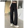 DIMANAF 2024, большие размеры, весна-лето, длинные брюки, женские однотонные брюки, черные свободные повседневные базовые брюки, широкие брюки 5XL
