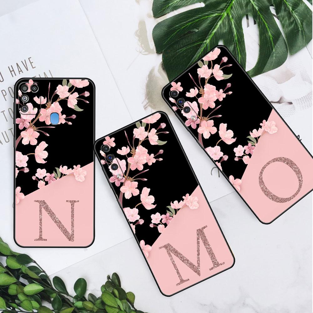 Чехол для Samsung Galaxy A50 A70 A30 A20s A20e A10 A40 A10s A10e M52 M51 M31 M30s M21 черный чехол для телефона Custom Cherry Blossom