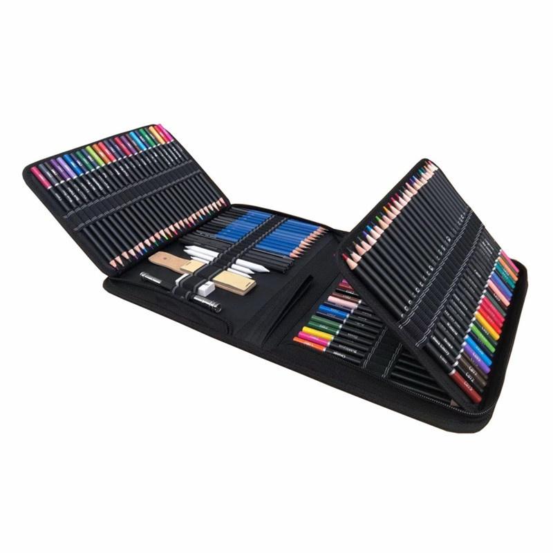 144 шт. цветной карандаш и карандаши для эскизов, набор инструментов для рисования, набор металлических масляных карандашей, художественные принадлежности для художника