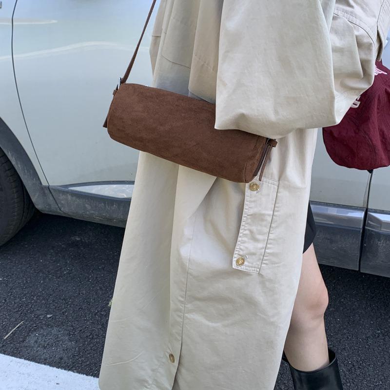 Новая модная популярная сумка-цилиндр женская ретро простая сумка-подставка для ручек на плечо, сумка-мессенджер