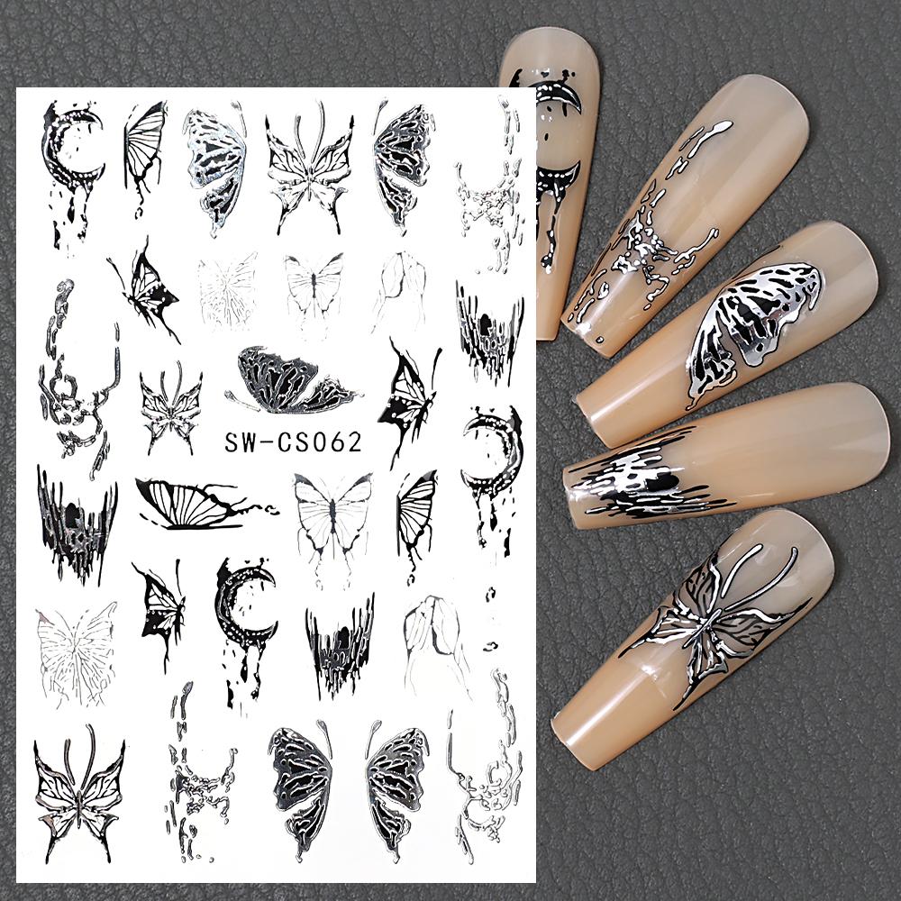 1PCS Dark Butterfly Nail Art Stickers