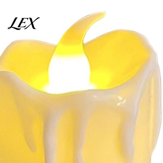 Electric Candles for Romantic Dinner 2Pcs LED Tealight Candles, Flameless Electronic Candle Lights, Battery Operated Flickering Indoor Decorative