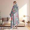 Christmas Festival Wearable Hooded Flannel Blanket Shawl