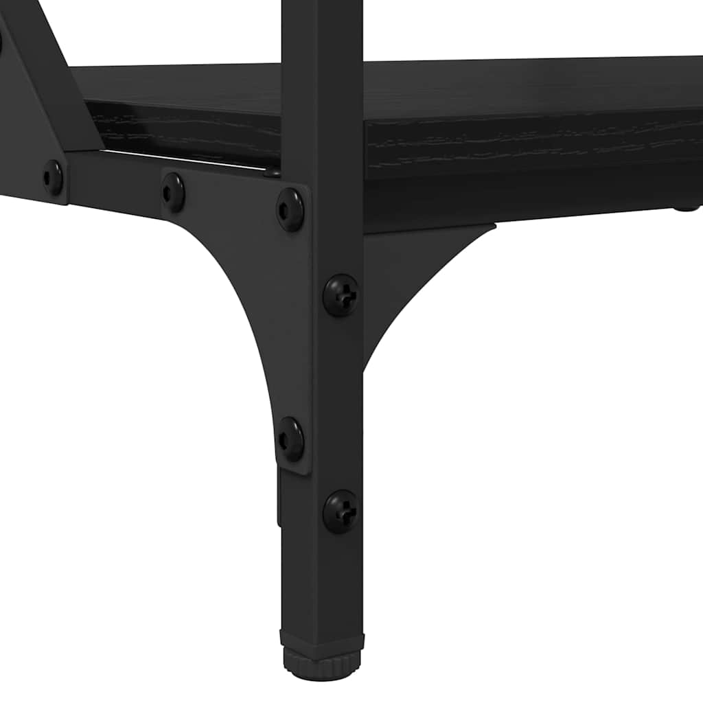 Coffee Table Black Oak Look 70x50x50 cm Wood Based Panel