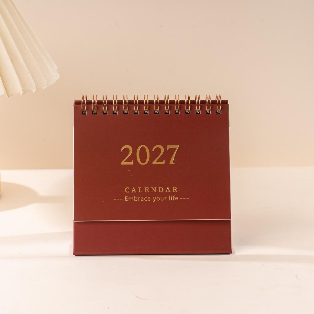 Foldable Table Calendar Standing Academic Planner 2027 Desktop Desk Calendar Office Supply