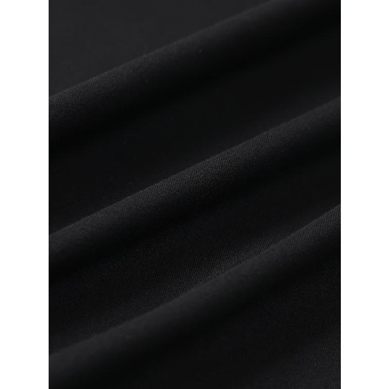 Men's Polyester 2 Piece Set Mock Neck Long Sleeve Top and Shorts Casual