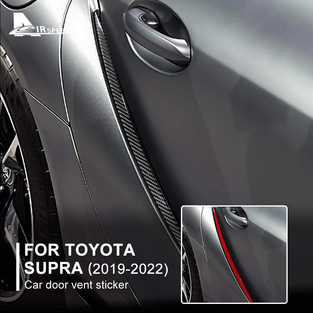 Real Soft Carbon Fiber Interior For Toyota Supra GR A90 A91 MK5 2019 2020 2021 2022 2023 2024 2025 Car LHD RHD Door Sticker